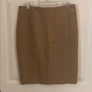 Beige pencil skirt